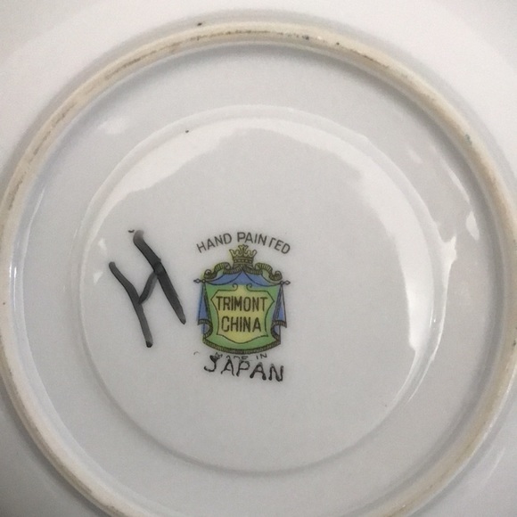 Vintage Trimont Pink Porcelain Teacup and Saucer Hand Painted Occupied Japan - Picture 5 of 6